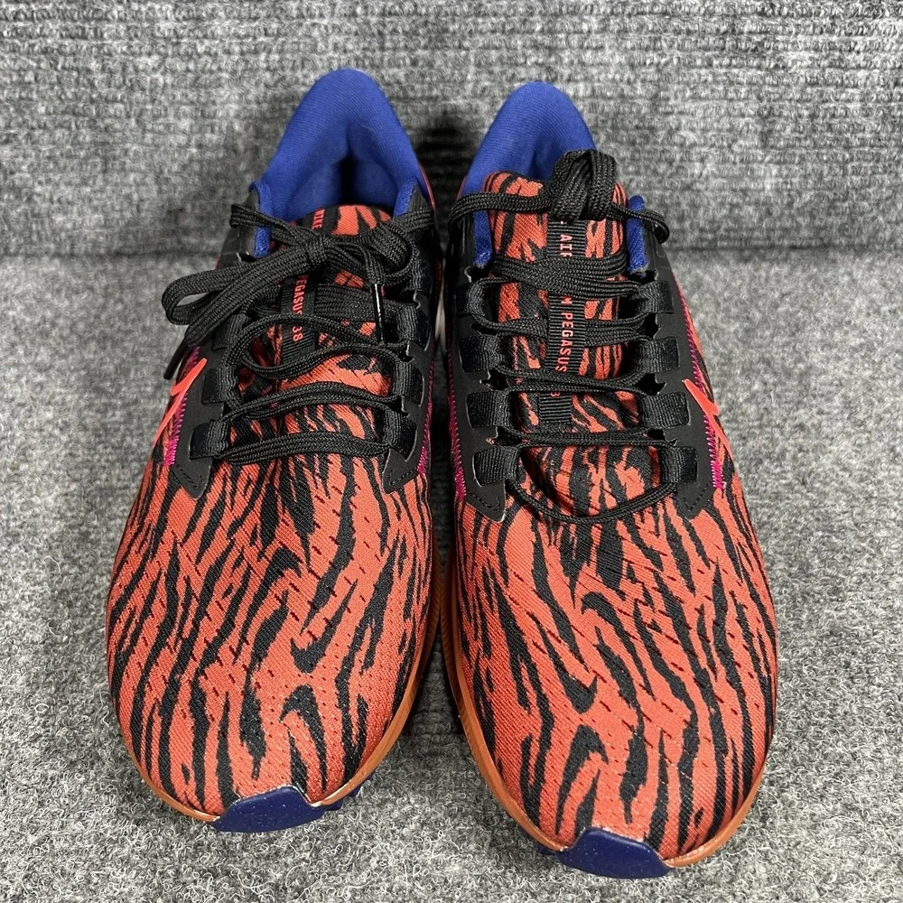 Nike Air Zoom Pegasus 38 Shoes‎ Womens Size 9 Running Tiger Print DQ7650-800